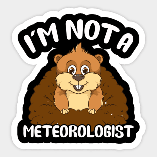 I'm Not A Meteorologist Funny Groundhog Pun Sticker